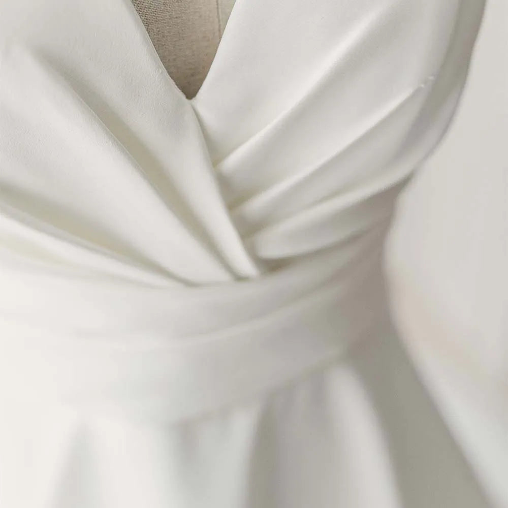 International Elegant Wedding Gown For Bride 2025 Customized A-line Strapless Wedding Dress Lace Vestido De Novia QD06236