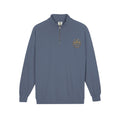 Quarter-Zip Sweatshirt — Gold Crown Logo Crewneck (Emblem Front & Back)