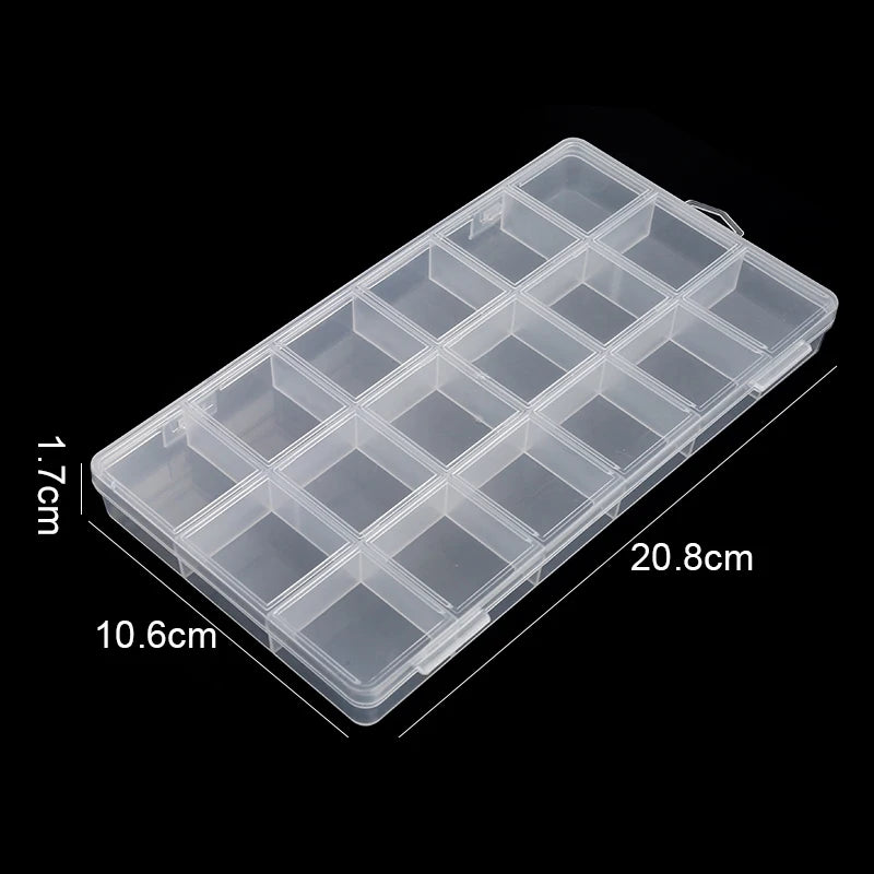 Transparent Clear Plastic Empty Jewelry Storage Organizer Container Display Case For Earrings Loose Beads Craft Supplies