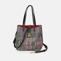 MIG & MIK STYLE™ Multicolor Monogram Tote Bag