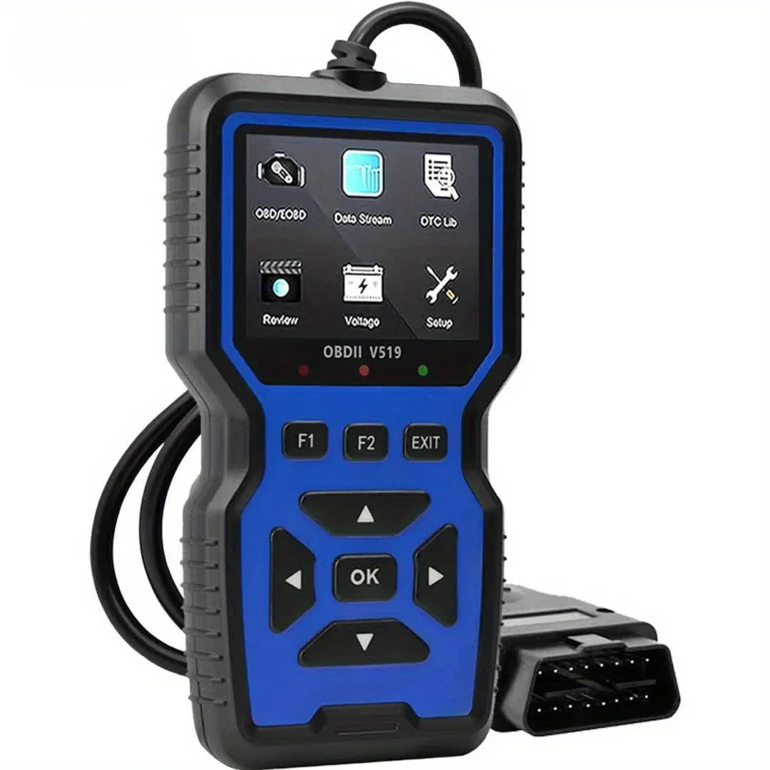 V519 Red Car Diagnostic Scanner Tool Automotive OBD2 Scanner for Engine Health Check with Color Screen