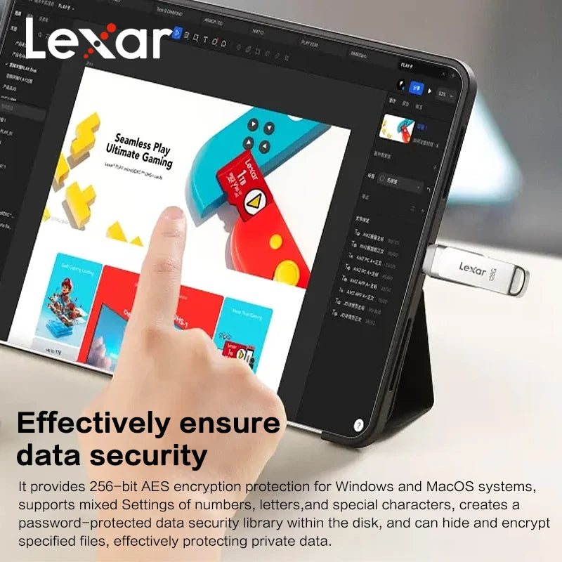 Lexar OTG Dual Type A Type C USB 3.2 Flash Drive Metal Pendrive 128GB 256GB D40T Max 150Mb/s Memory Stick for iPhone 15 16 Disk