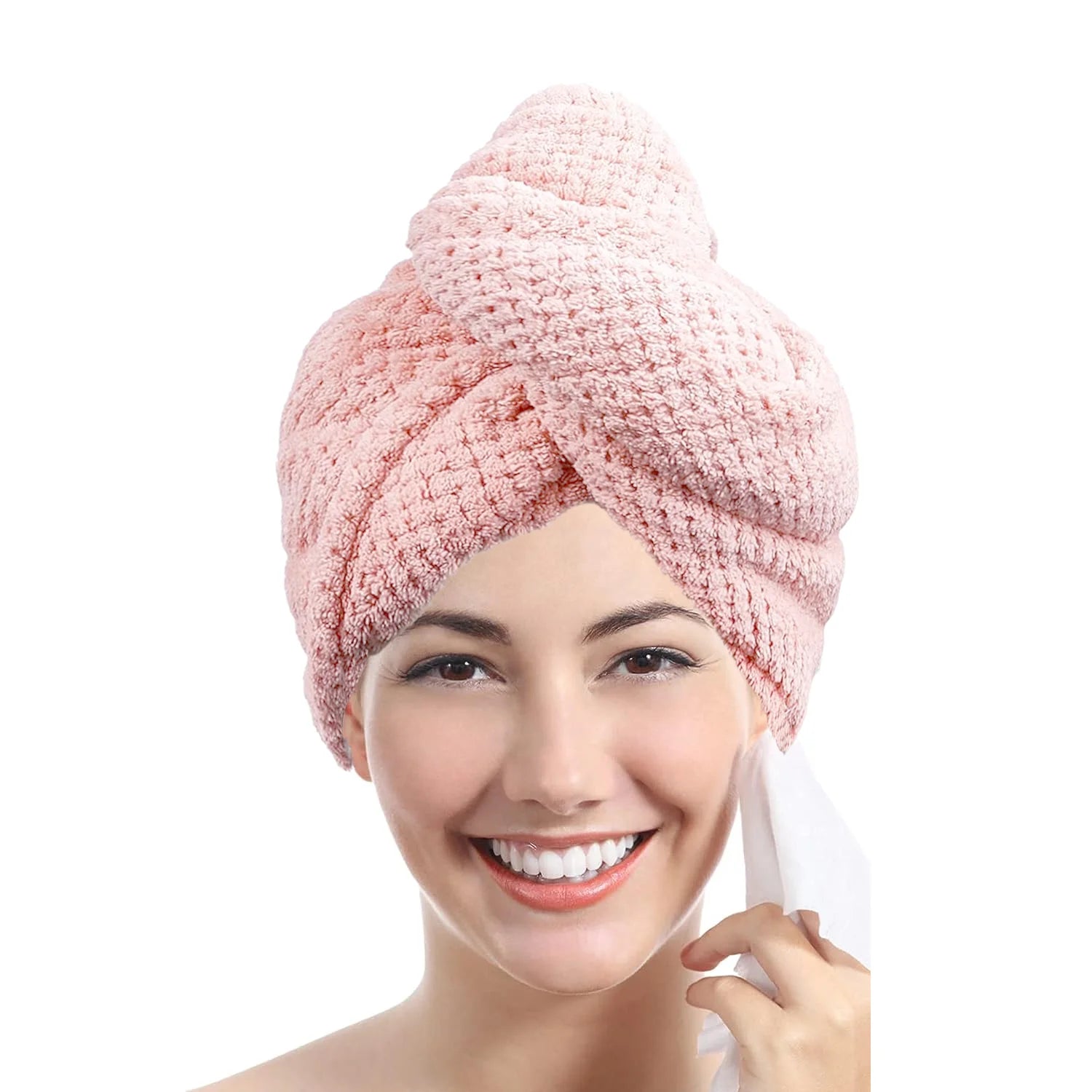 Solid Premium Microfiber Hair Head Towel Wrap For Women Quick-Drying, Super Absorbent Soft Microfiber Hair Turban Comfortable