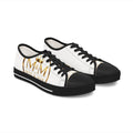 Low Top Sneakers — Elegant Gold Monogram "M&M" Canvas Shoes for Women