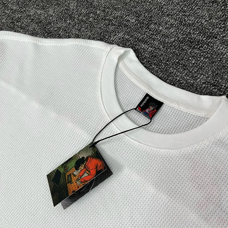 Cherry Blossom Embroidered Waffle Tee — MIG & MIK STYLE™