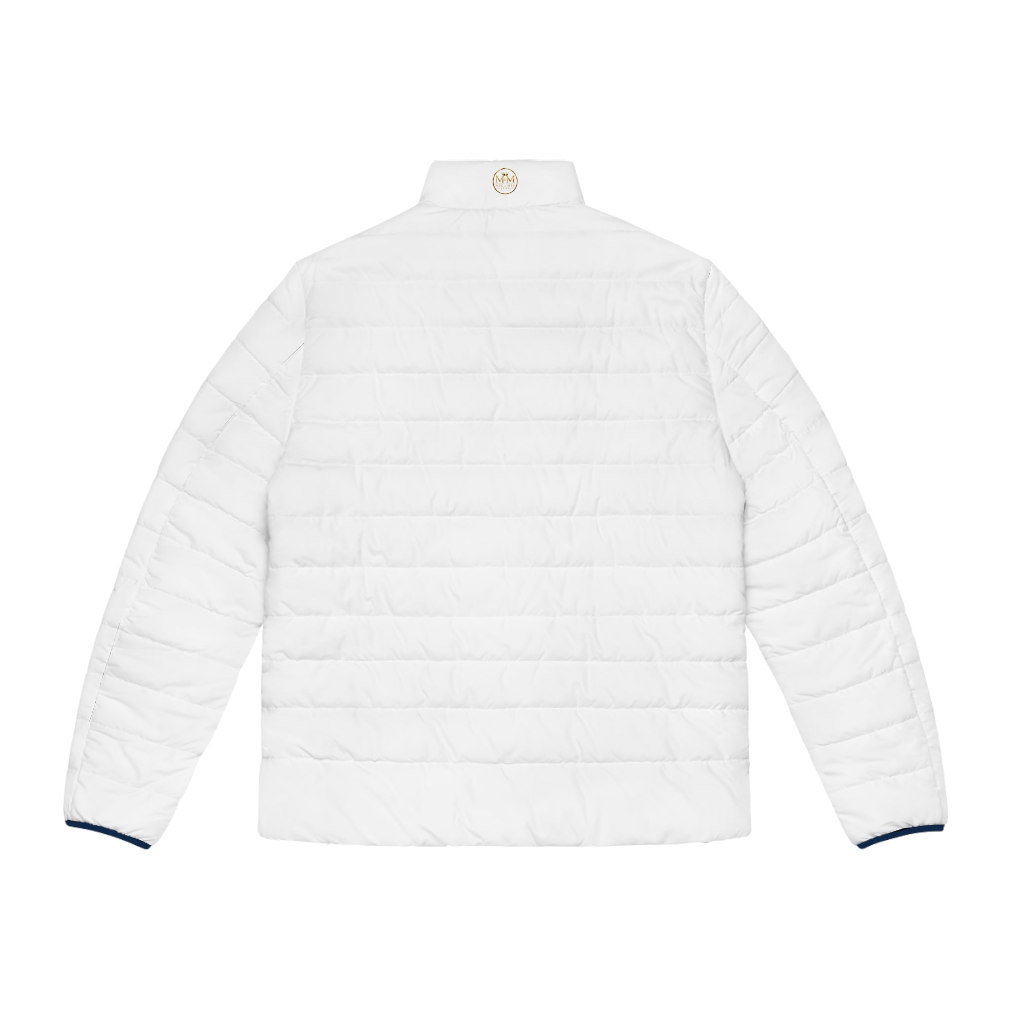 Men's Logo Puffer Jacket — M&M Nice & Mike Branded Quilted Coat