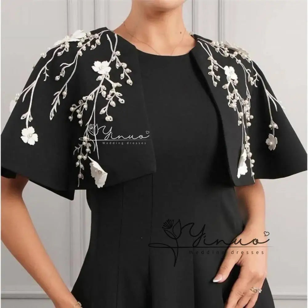customized   Evening Dress Women Prom Gown FormalScoop Neckline A-line Ankle Length Skirts Applique Bespoke