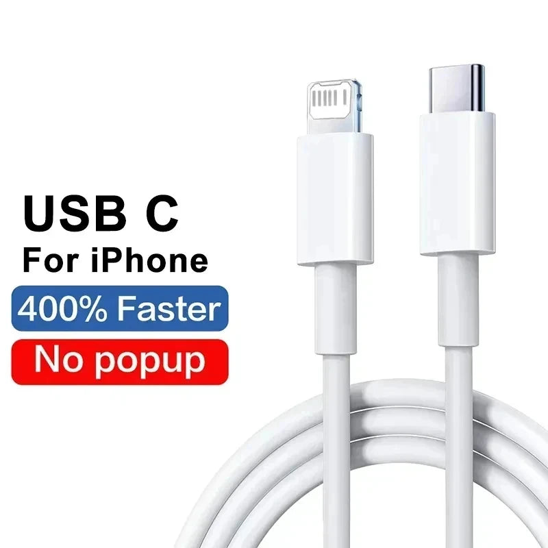 PD 30W Fast Charger For Apple iPhone 14 13 12 11 Pro Max 8 Plus XR X Fast Charging Type C Cable USB C Chargers Phone Accessories