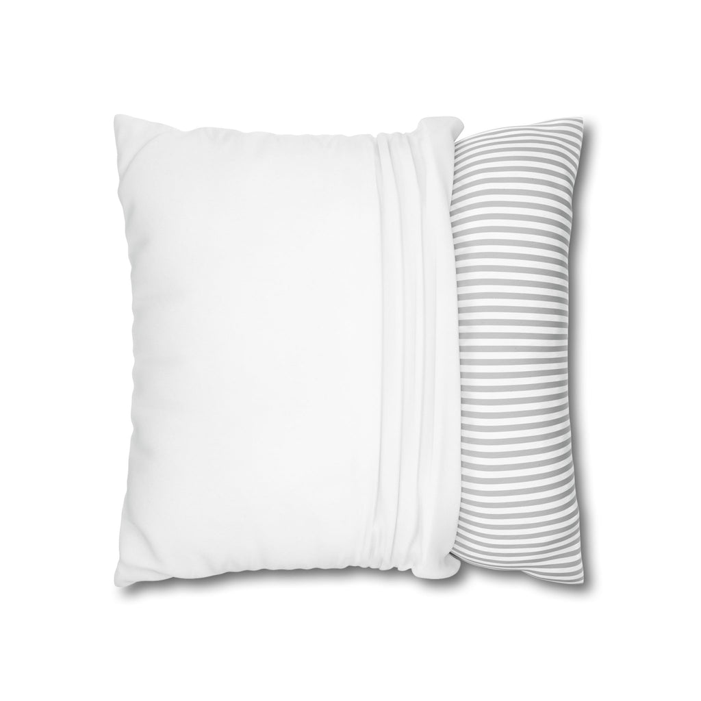 M&M Mig & Mik Gold Crown Decorative Pillowcase — Square Poly Canvas Throw Pillow Cover