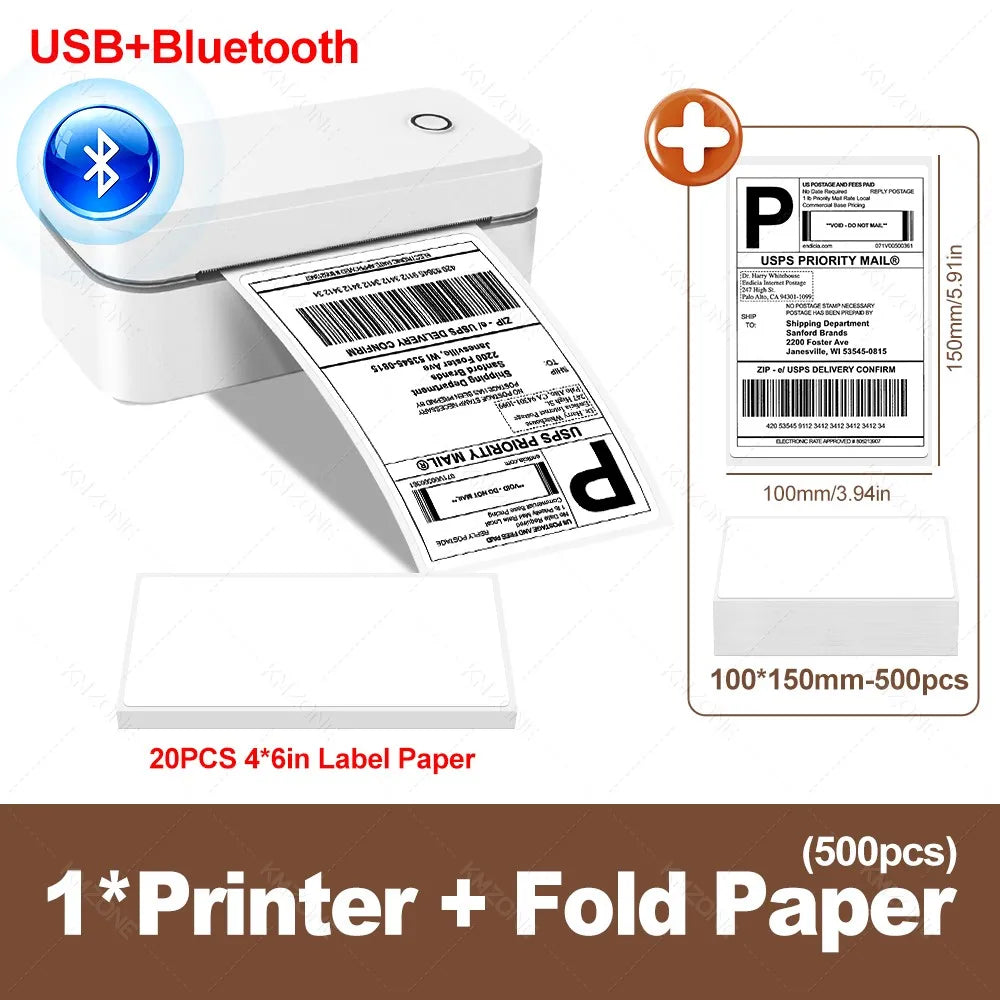 Marklife X4 Bluetooth Thermal Label Printer Small Shipping Label Printer 4X6inch Compatible with iPhone Android Mac Window