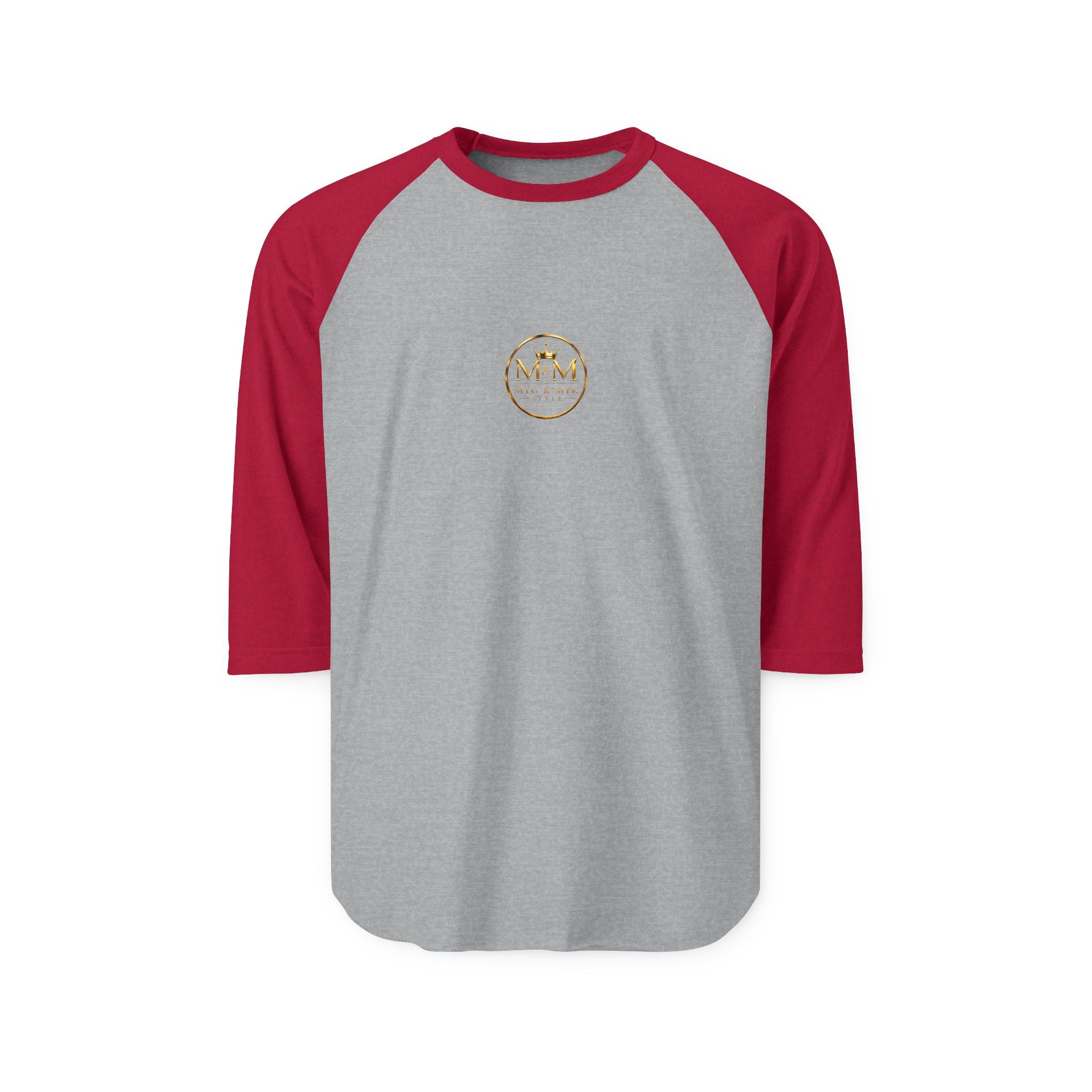 Raglan Shirt — Gold Crown Vintage Emblem Baseball Tee