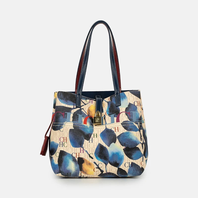 MIG & MIK STYLE™ Multicolor Monogram Tote Bag