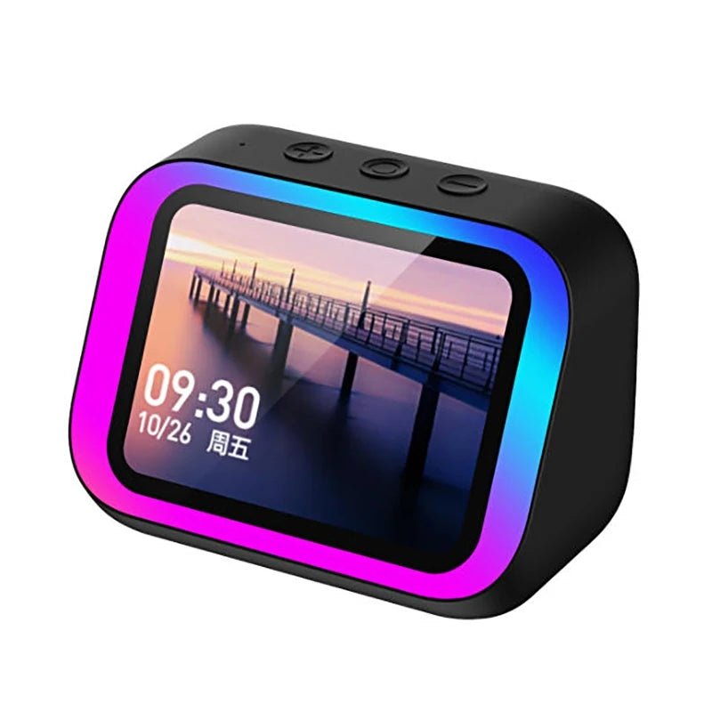 AI Bluetooth Speaker 5.4 AI voice assistant HD Touch Screen Display Electronic Album Alarm Clock Hands-free Calling 4inch Screen