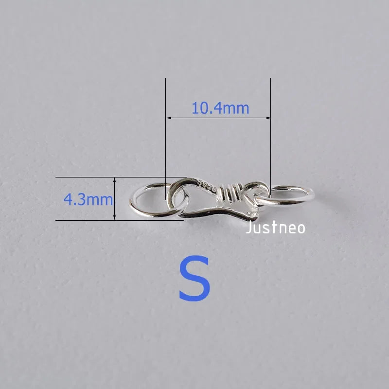 MIG & MIK STYLE™ 925 Sterling Silver S Hook & Eye Fish Clasp