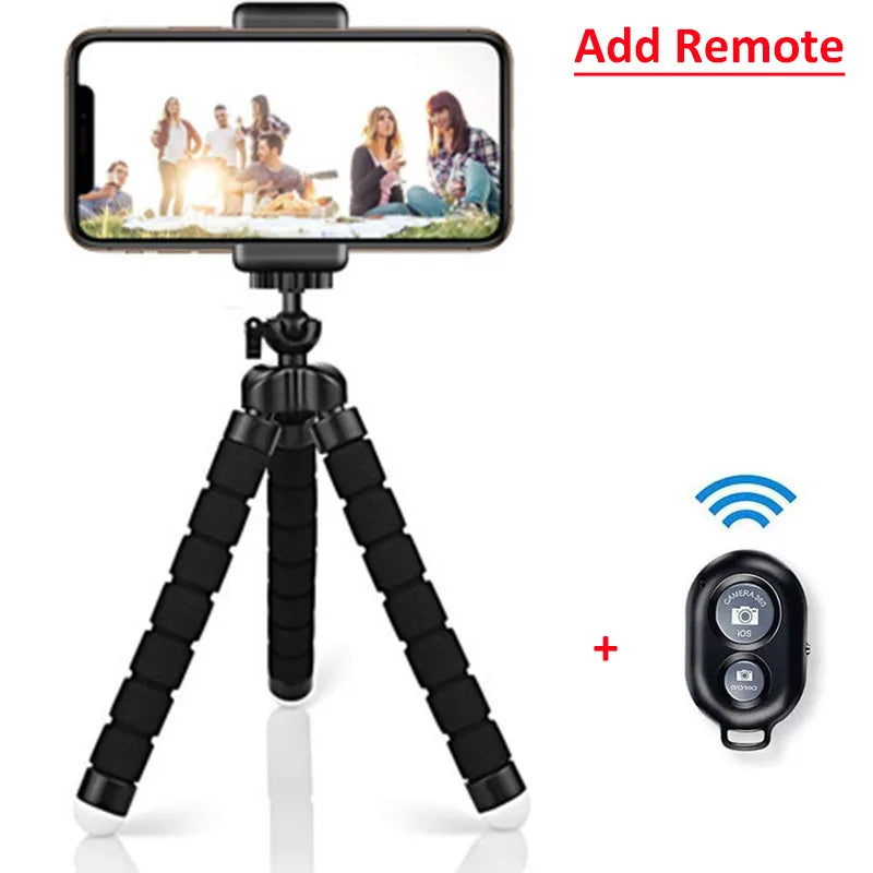 Portable Mini Tripod For Phone Monopod Selfie Stick For Smartphone Mobile With Holder Clip Tripode Octopus Action Camera Stand