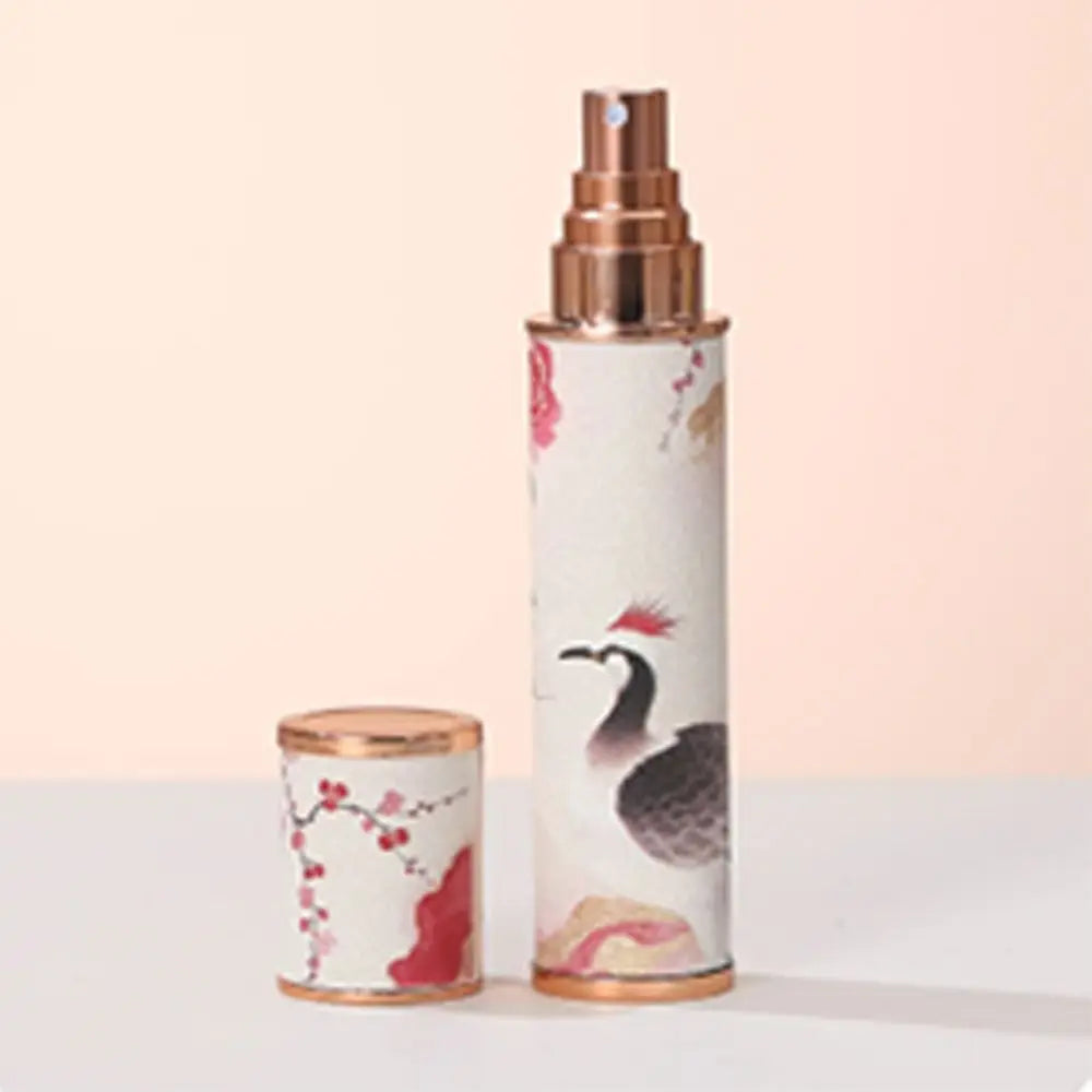 Portable PU Leather Perfume Bottle Phoenix 10ml Spray Bottle Leak-proof Empty Ultra-fine Mist Fragrance Container for Woman