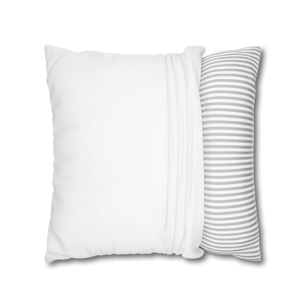 M&M Mig & Mik Gold Crown Decorative Pillowcase — Square Poly Canvas Throw Pillow Cover