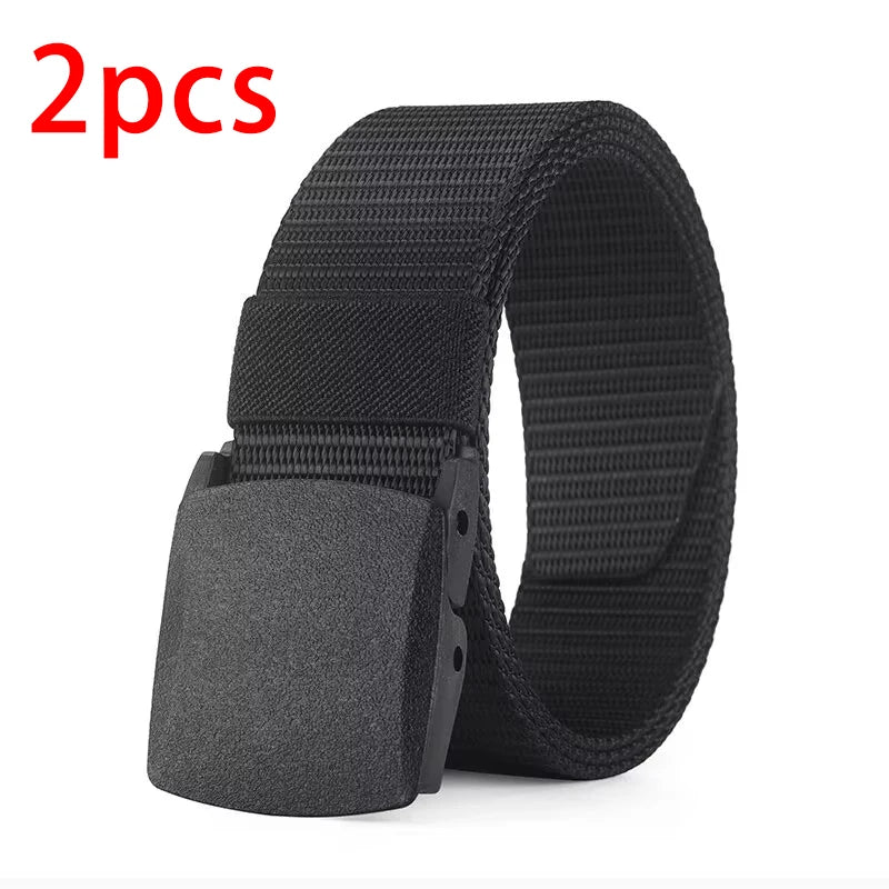 Canvas Nylon Tactical Belt Non-metallic Anti Allergy Ideal For Outdoor Training Security Check And Daily Pants Wearing Use