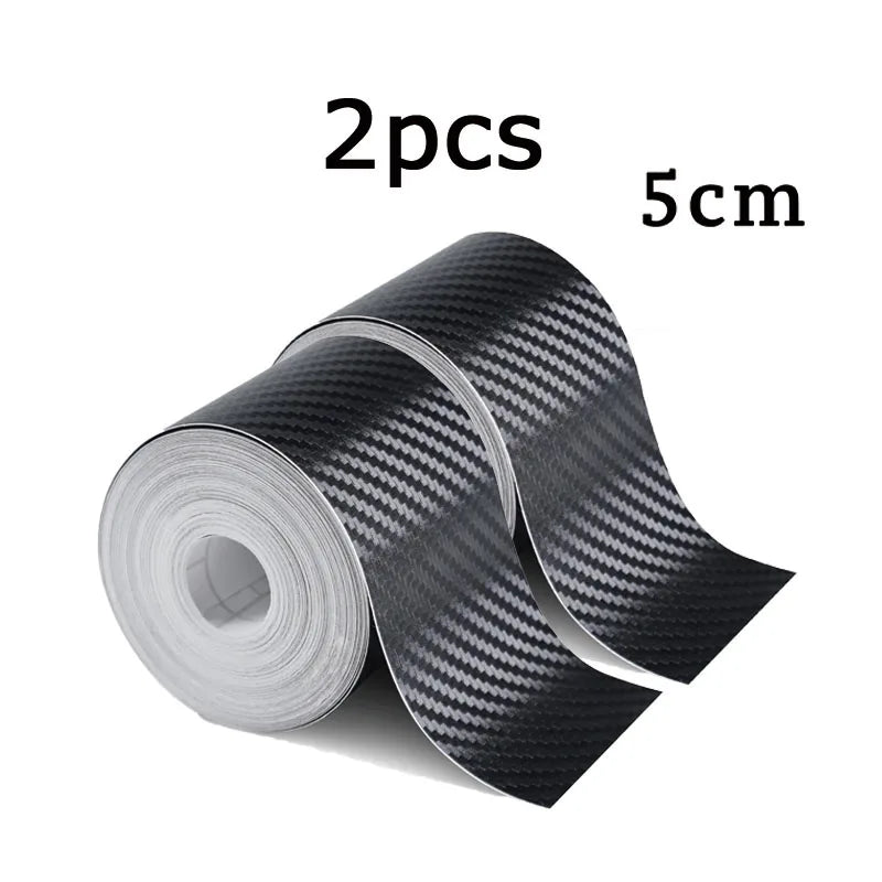 1-5m Nano Carbon Fiber Car Tape Sticker Door Mirror Paste Protector Strip DIY Protection Protective Film Waterproof Adhesive