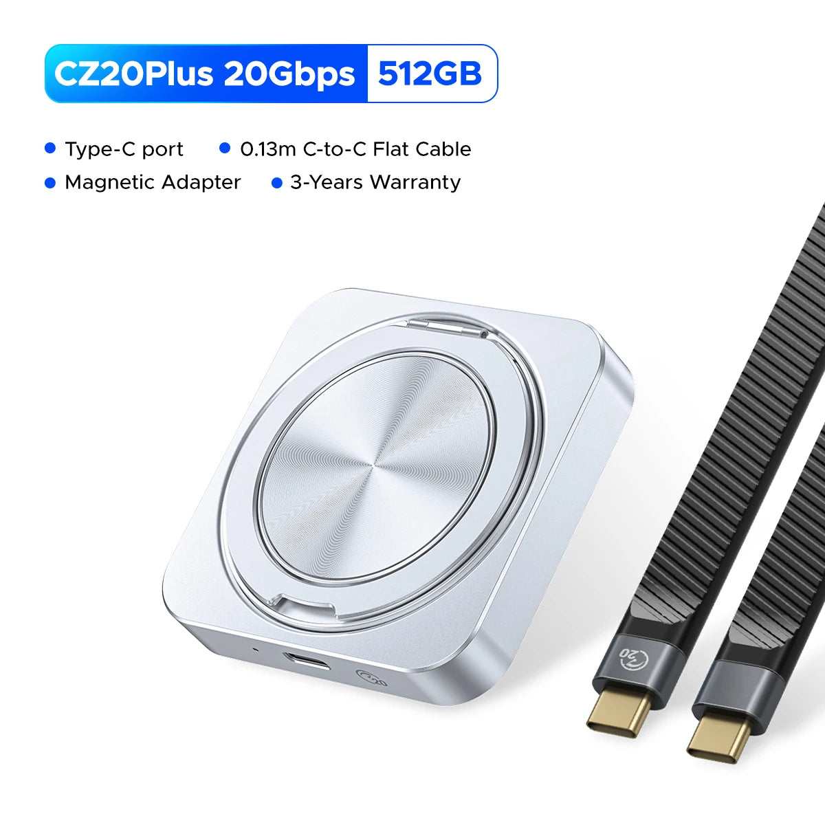 ORICO Magnetic External SSD for iPhone 16 15 Pro/Max ProRes 2000MB/s 4K ProRes HDR Record and Store with 360 Stand