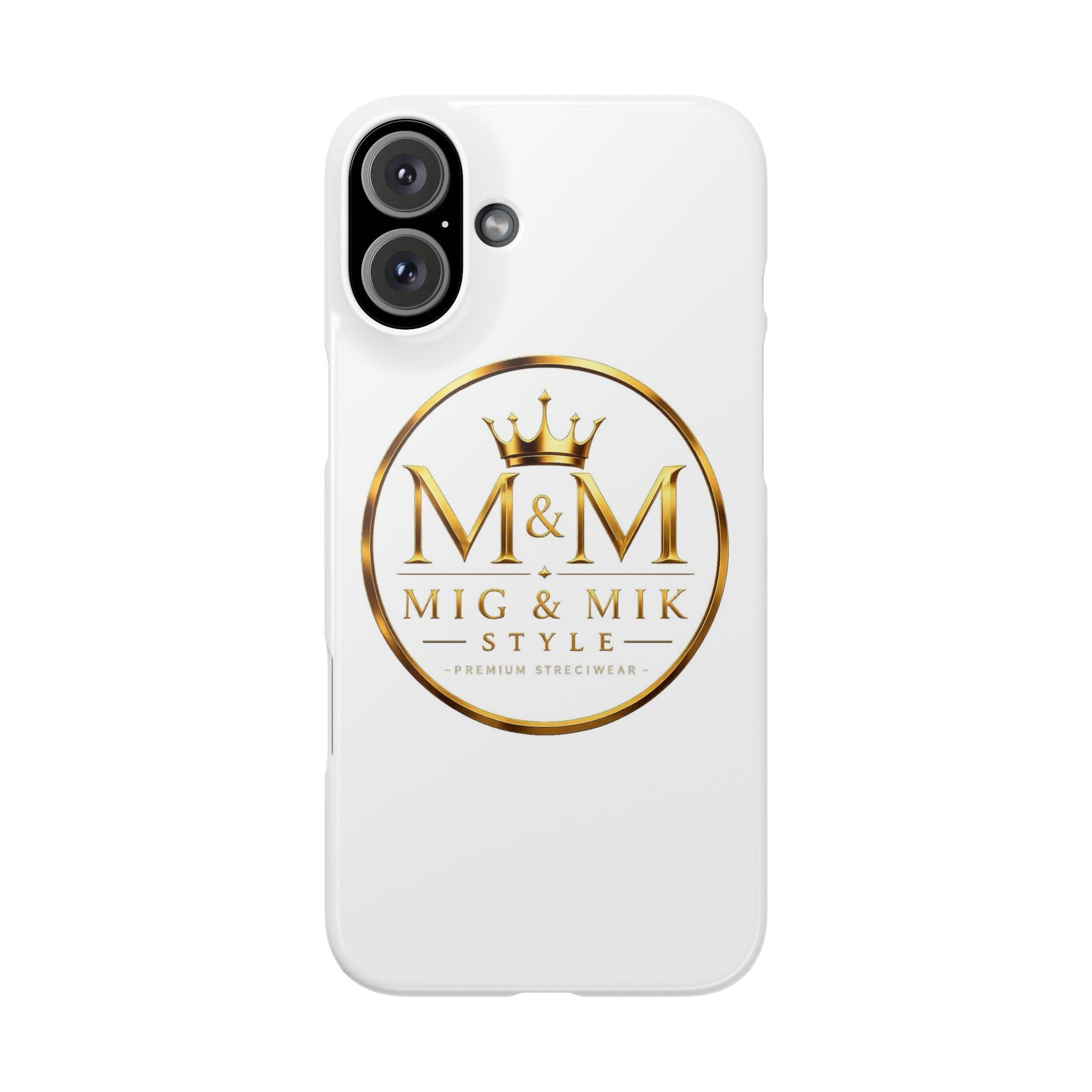 Slim Phone Case — M&M Mig & Mik Style Gold Crest