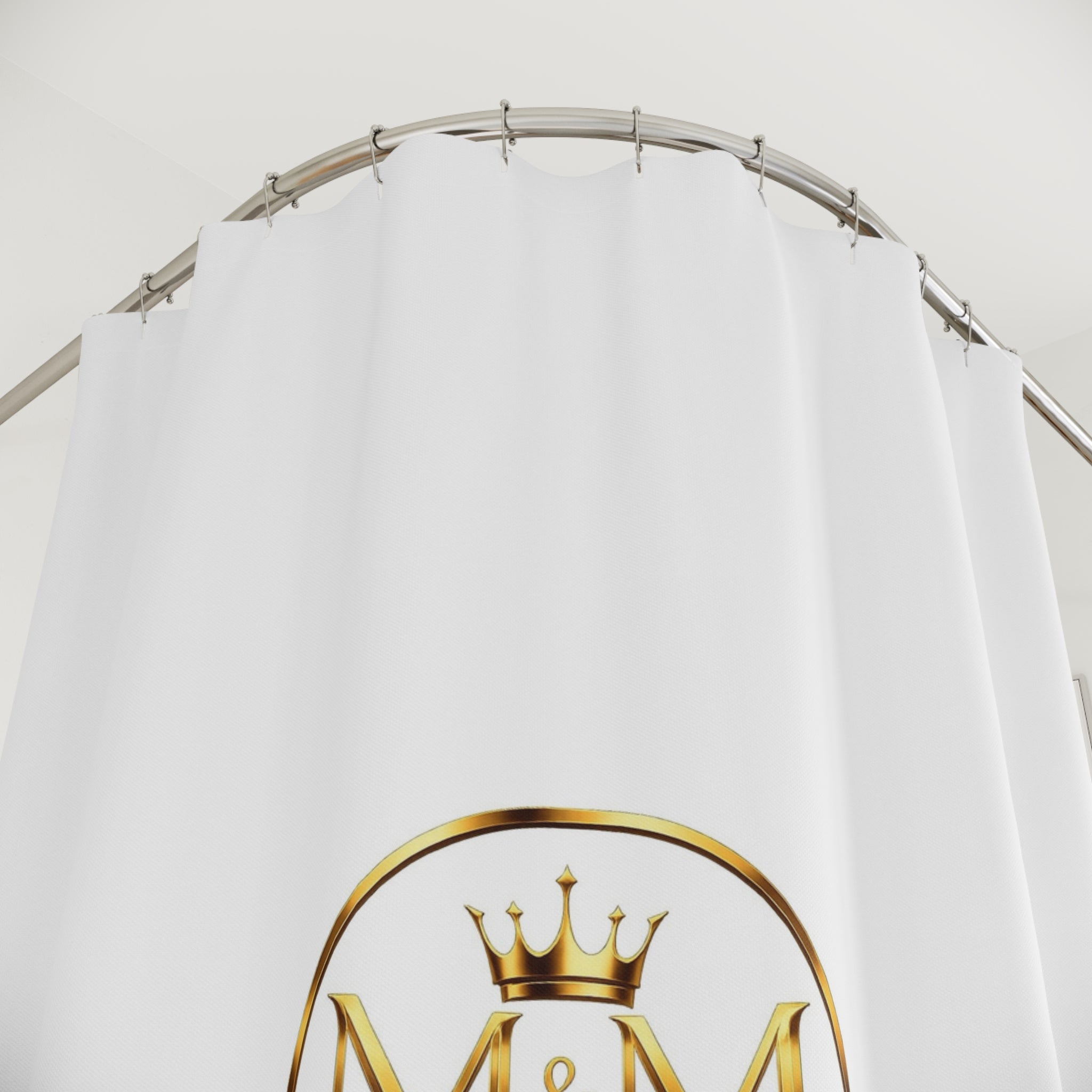 Luxury Gold Crest Shower Curtain — M&M Mig & Mik Style