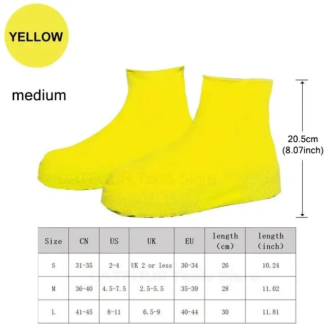 【Hot sales】Waterproof silicone shoe cover protector reusable anti-slip wear-resistant rain shoe cover for outdoor rainy days