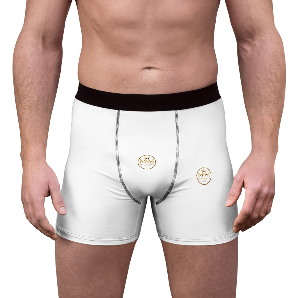 Novelty Boxer Briefs — Minimalist Rope & Button Print Men’s Underwear