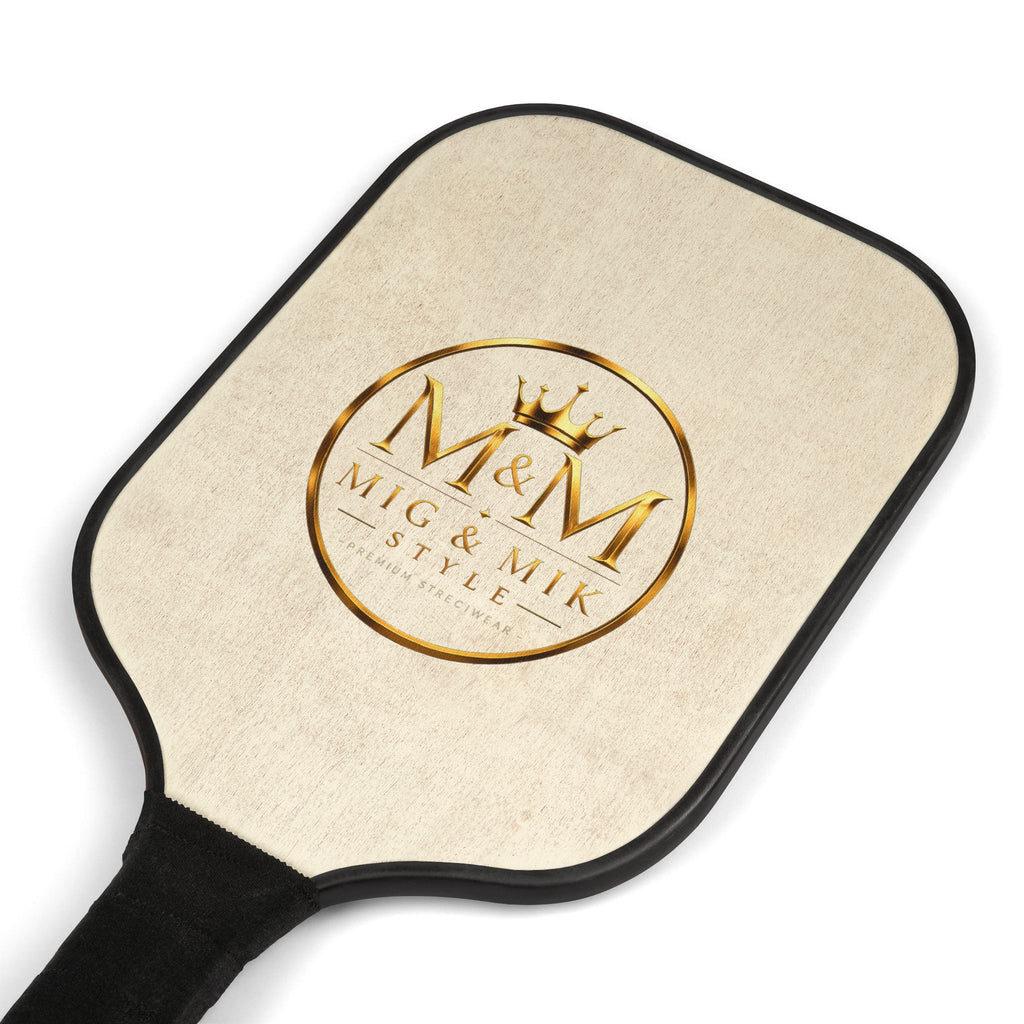 Pickleball Paddle Set — Personalized Wood Grain Pickleball Kit (2 Paddles + Balls)