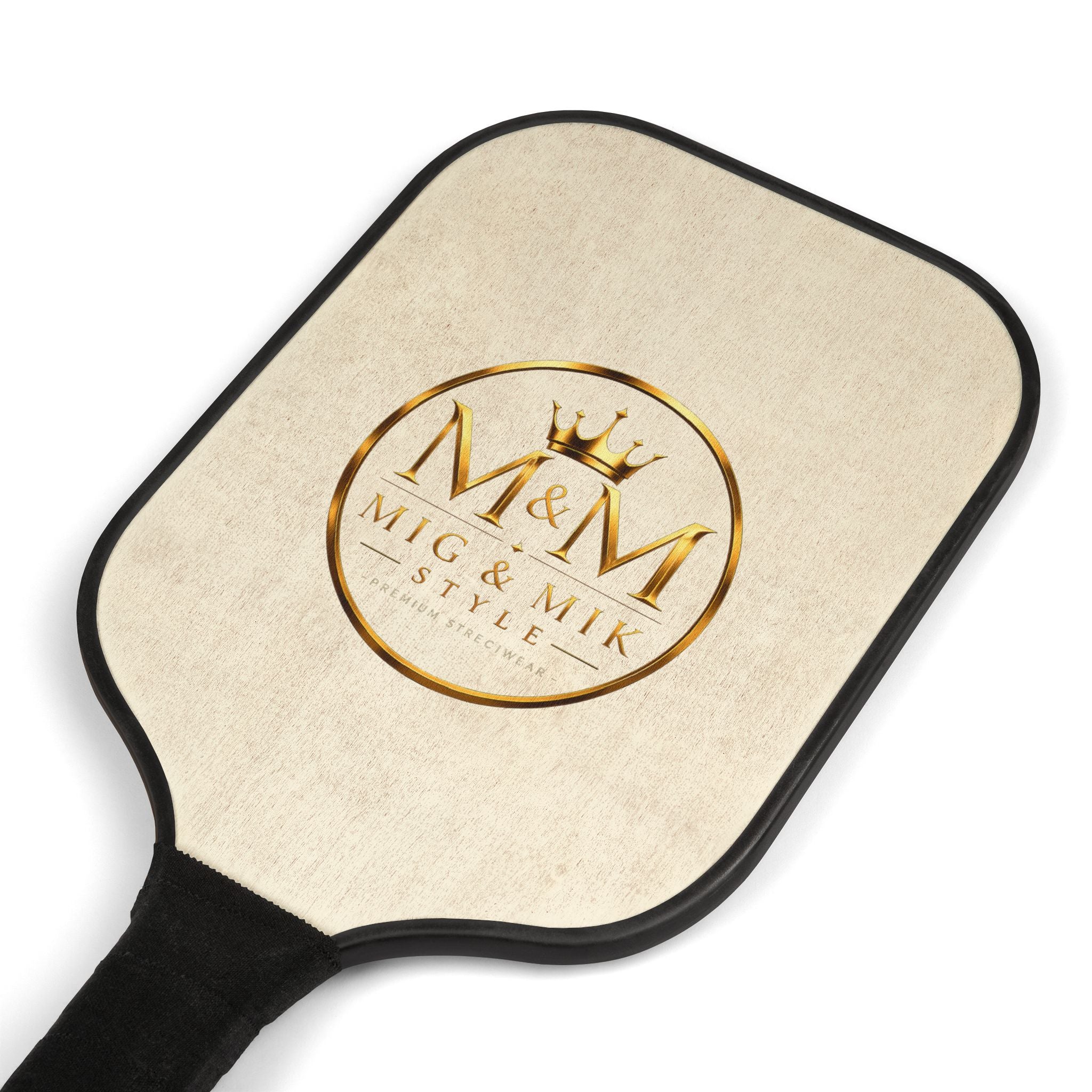 Pickleball Paddle Set — Personalized Wood Grain Pickleball Kit (2 Paddles + Balls)