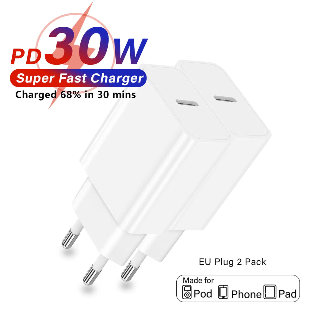 30W Android Tablet charger for Lenovo PRITOM TAB Plug for Samsung s a Tab adapter for iPad air pro mini iPhone wall charger EU