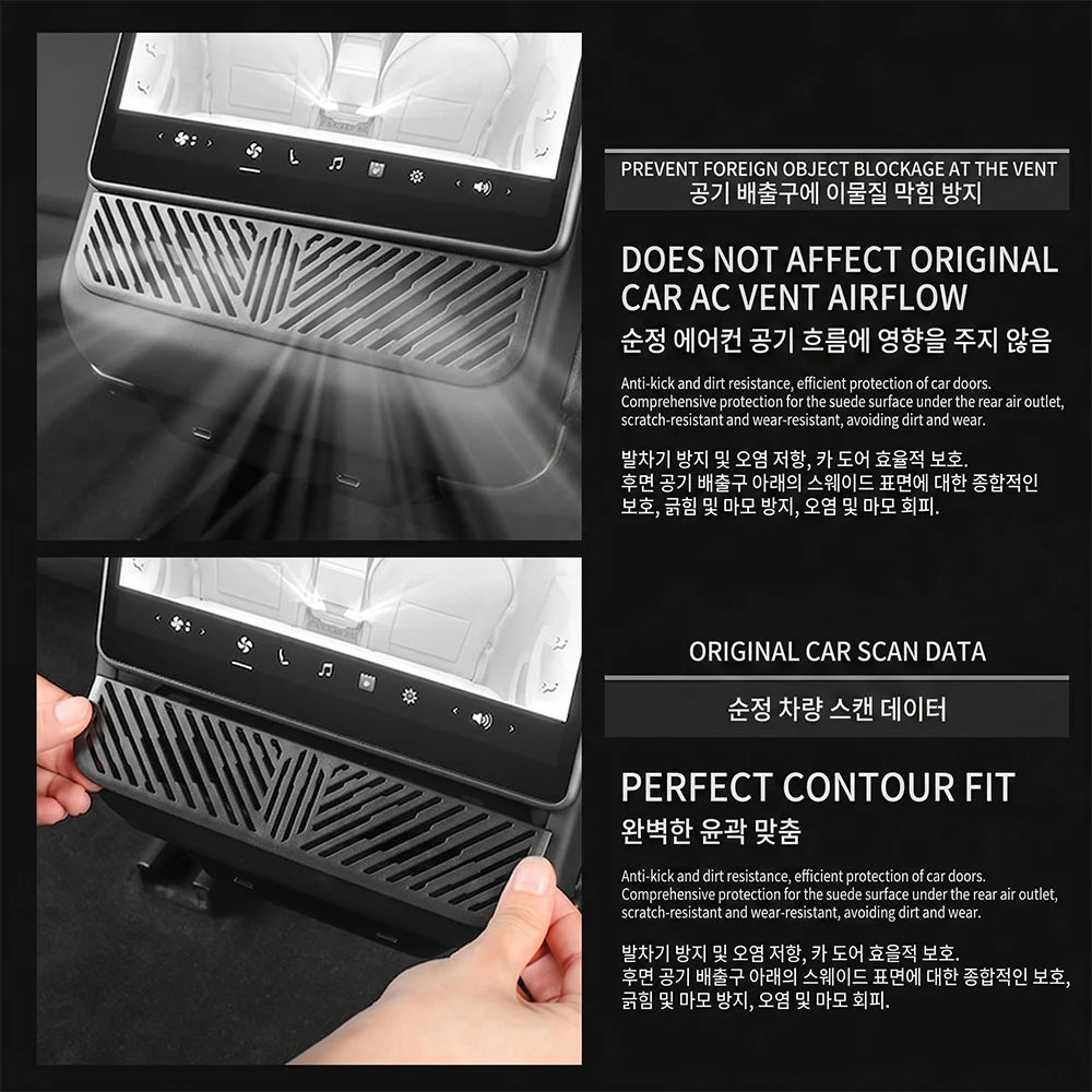 Snap On Air Outlet Grille Protection Rear AC Vent Cover For Tesla New Model Y L YL Juniper 3 Highland 2026 Long Wheelbase LWB