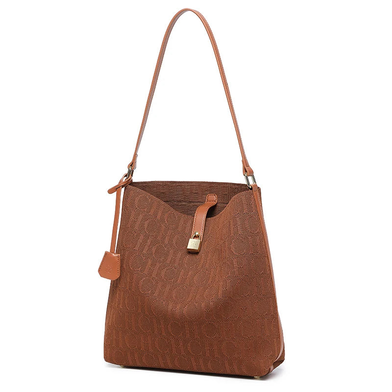 MIG & MIK STYLE™ Monogram Hobo Shoulder Bag