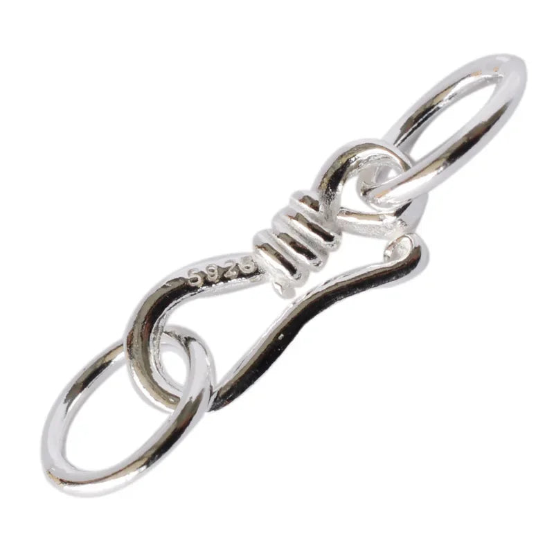 MIG & MIK STYLE™ 925 Sterling Silver S Hook & Eye Fish Clasp