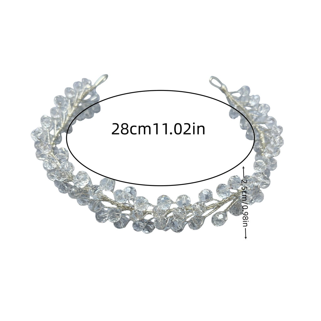 Handmade Fashion Crystal Hair Vine Headband Flower Hairband Tiara Bridal Wedding Hair Accessories Jewelry Hair Vine Headband
