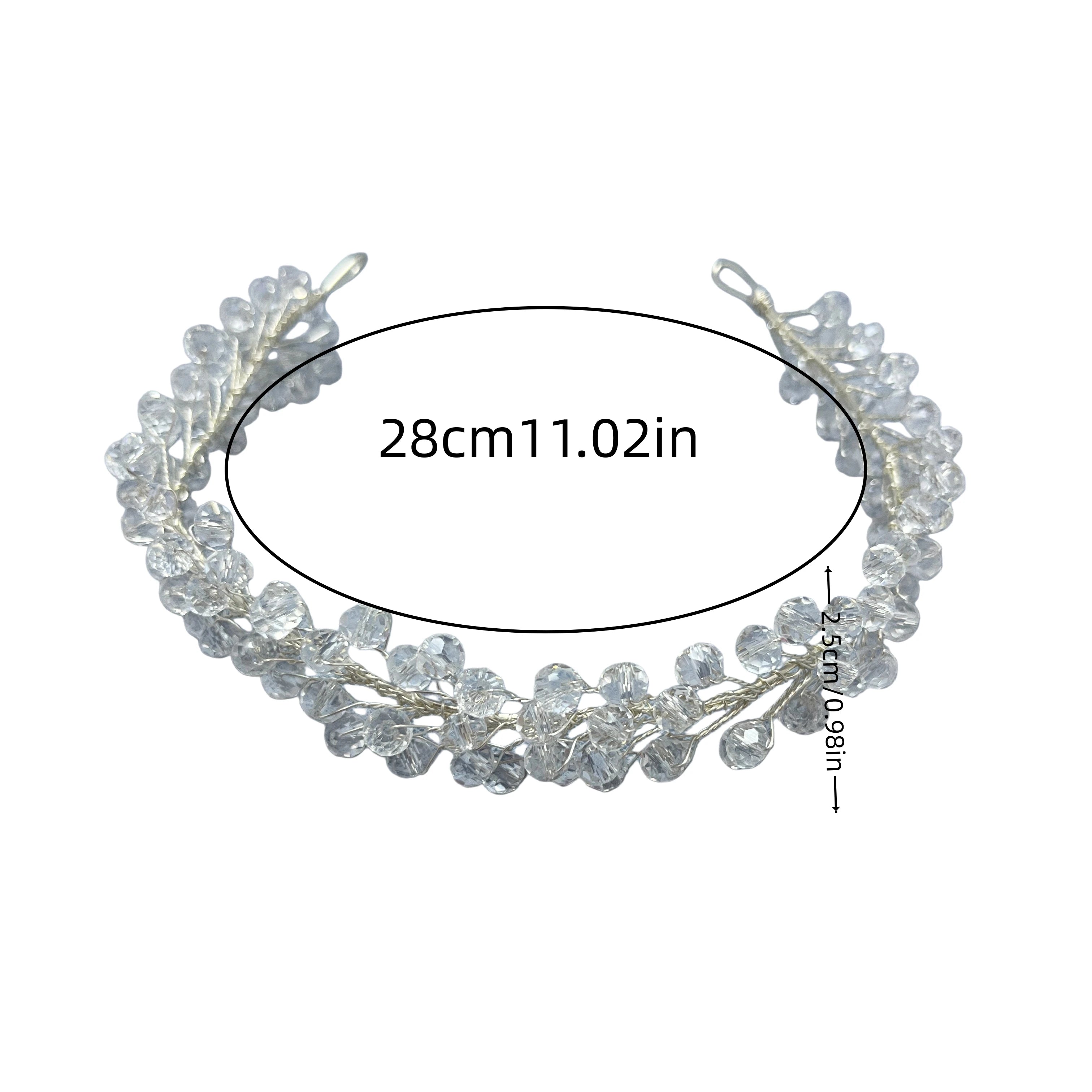 Handmade Fashion Crystal Hair Vine Headband Flower Hairband Tiara Bridal Wedding Hair Accessories Jewelry Hair Vine Headband