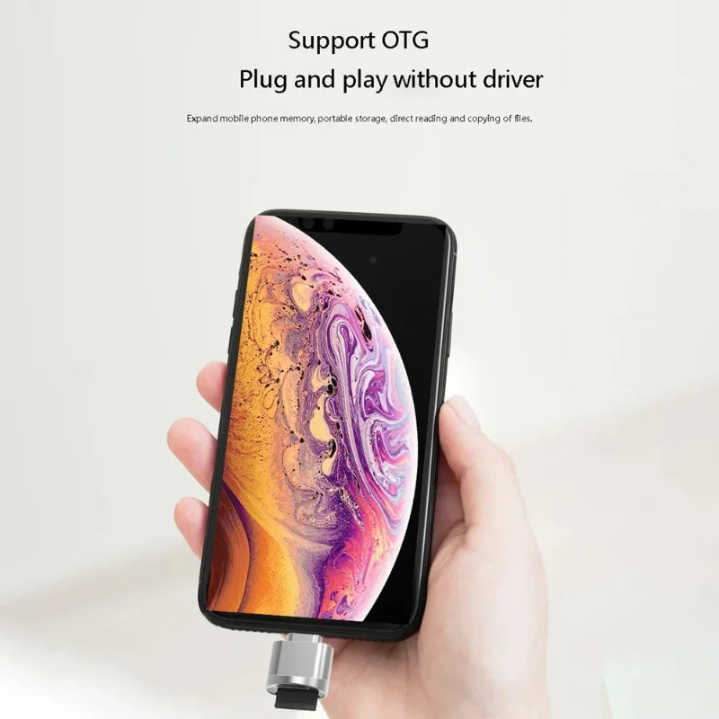 Micro TF Card Reader for iPhone iPad, OTG Adapter Supports iOS 13, Memory Card Reading Viewer