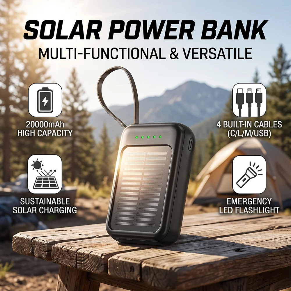 MIG & MIK STYLE™ 20,000mAh Solar Power Bank