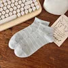 WJN High Quality Japanese-style Women's Thin Bows Ankle Cotton Ruffles Knitted Breathable Spring Socks-Daily Casual Comfort Boat