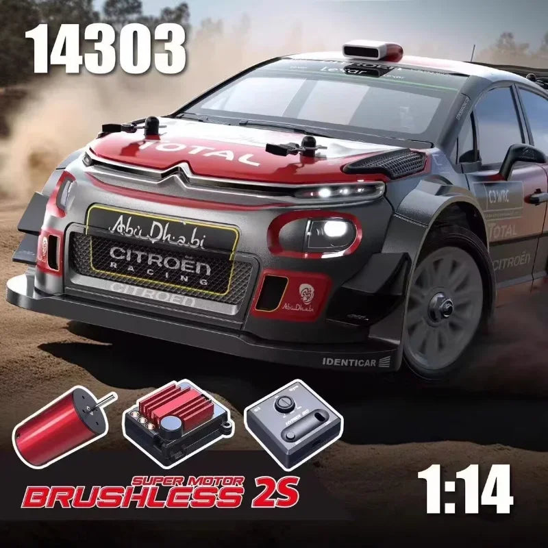 1/14 RC Drift Car 14303 2.4G High Speed Drift Rally Car Brushless 4WD Off-Road RC Cars Toys Hobbies