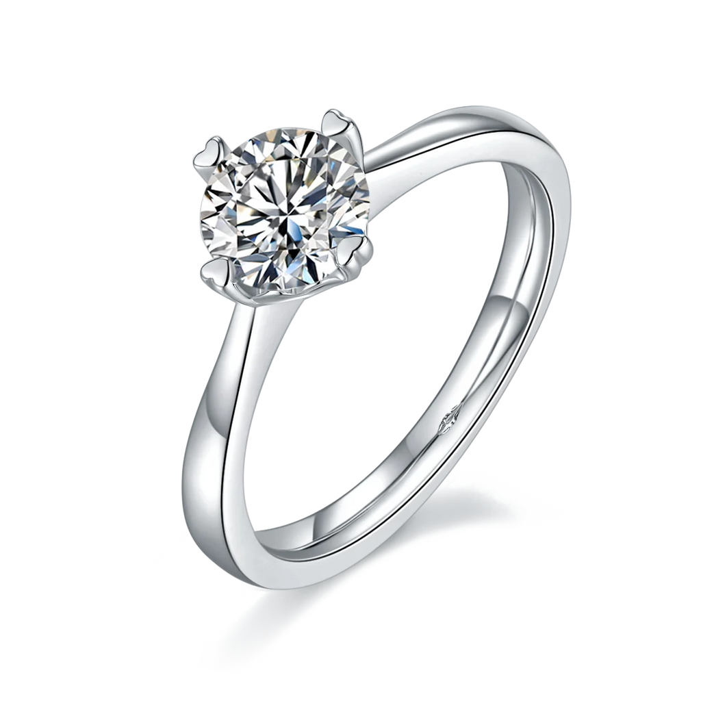 Wholesale Gra Certified Moissanite Ring 1carat S925 Sterling Silver Engagement Moissanite Ring for Women