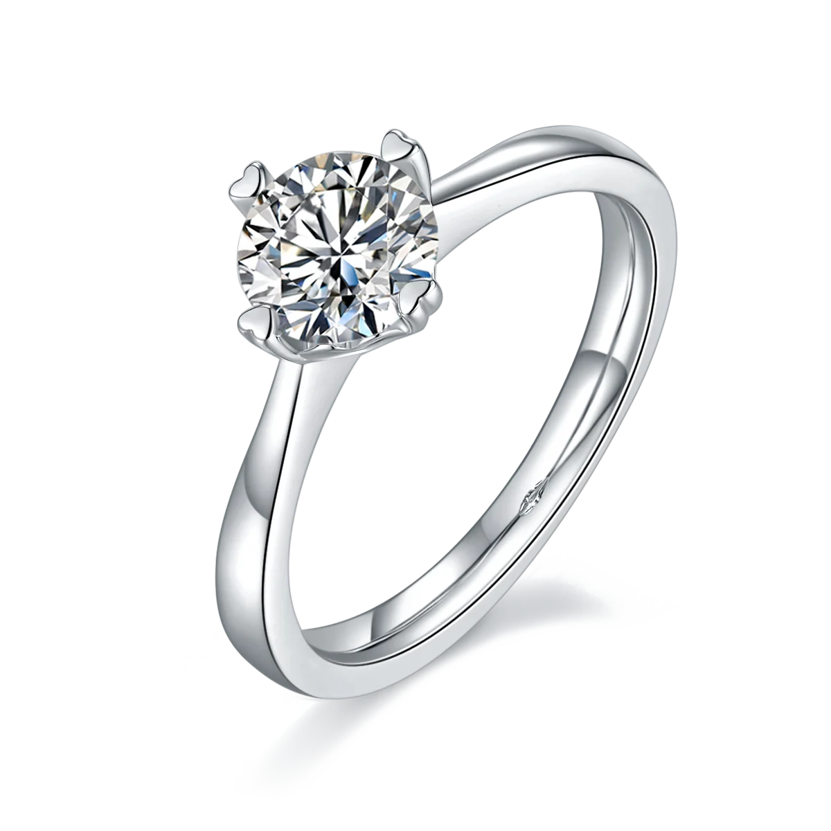 Wholesale Gra Certified Moissanite Ring 1carat S925 Sterling Silver Engagement Moissanite Ring for Women