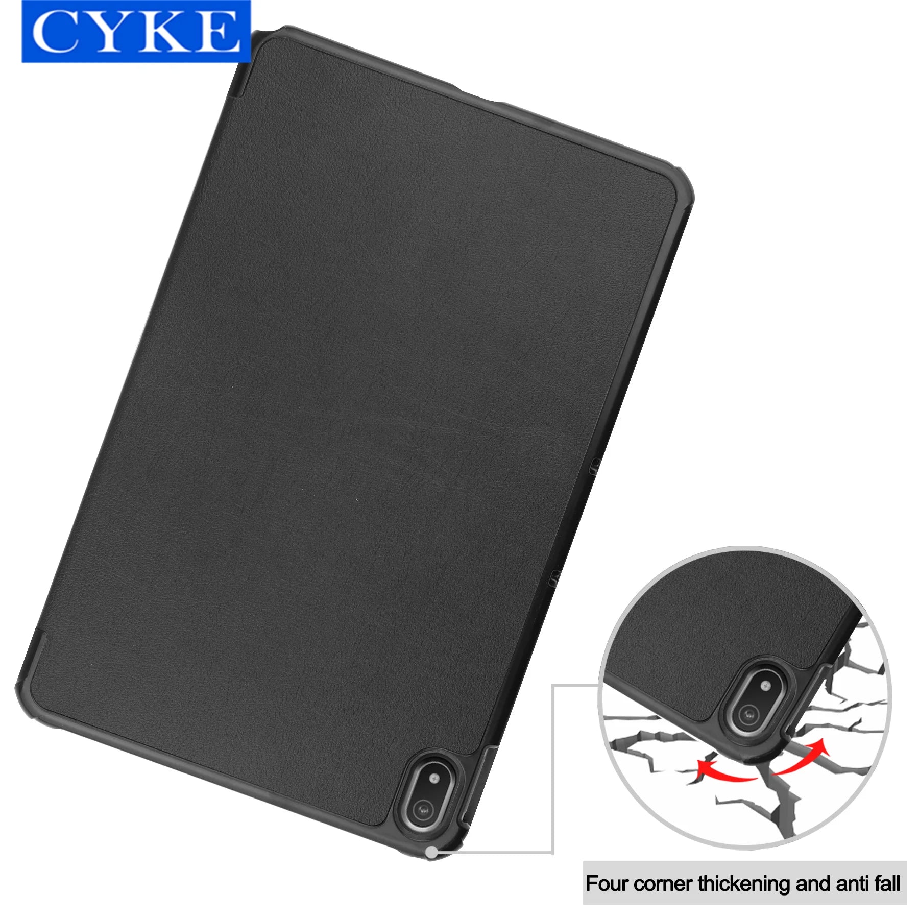 CYKE New Model Trifold Protective Flip Tablet Case Hard Shell for Nokia T20 10.4 PU+PC Tablet Cover
