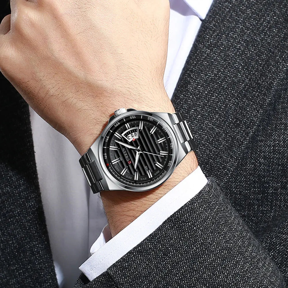 CURREN New Men Business Watch Full Steel Quartz Top Brand Luxury Sports Waterproof Casual Male Wristwatch Relogio Masculino