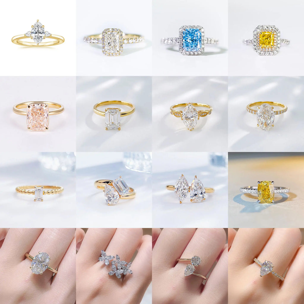 Wholesale Custom Jewelry Pt950 Platinum  Round Cut Lab Grown Diamond Ring IGI Certificate 1ct Fine Jewellery