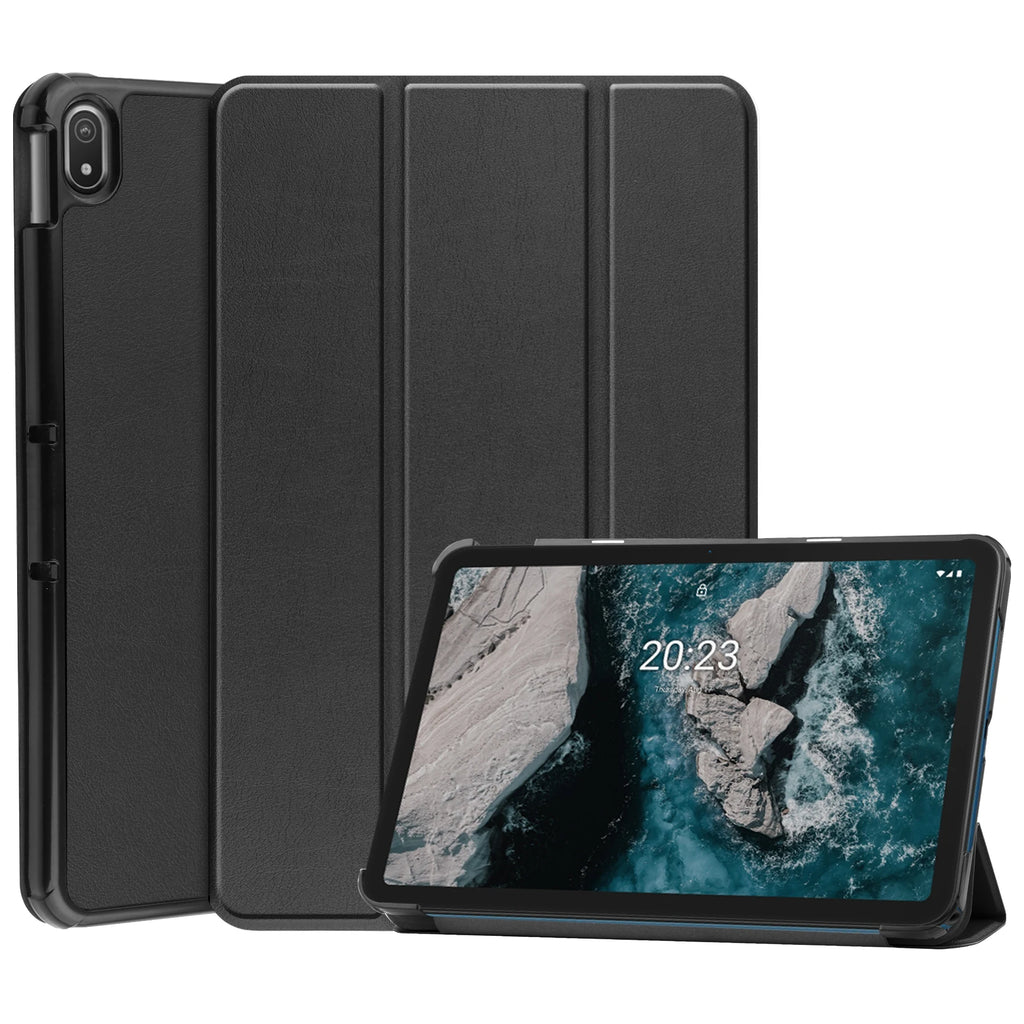 CYKE New Model Trifold Protective Flip Tablet Case Hard Shell for Nokia T20 10.4 PU+PC Tablet Cover
