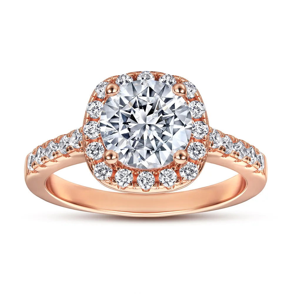 925 Sterling Silver Ladies Casual Rings Wholesale Custom-made Rose Gold Rhodium Plated Zircon Brides' Wedding Engagement Parties