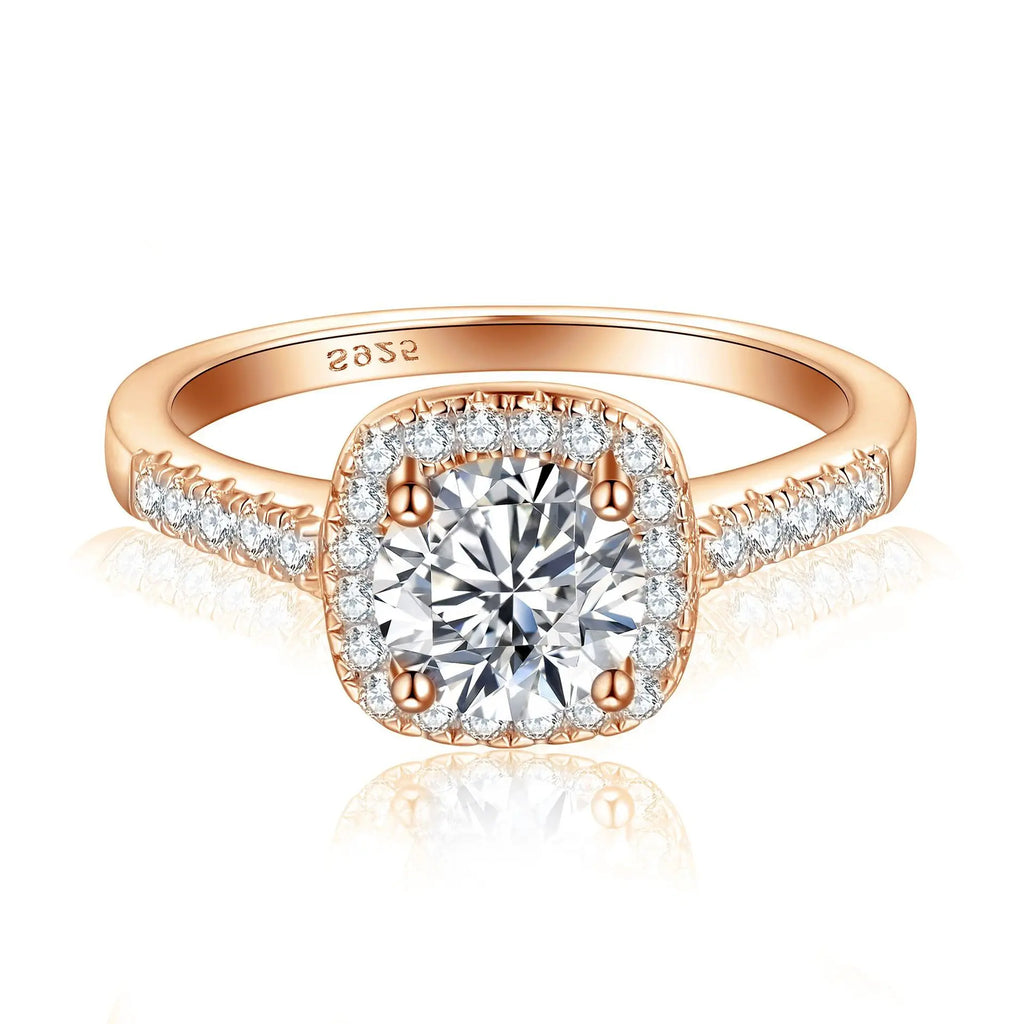 925 Sterling Silver Ladies Casual Rings Wholesale Custom-made Rose Gold Rhodium Plated Zircon Brides' Wedding Engagement Parties