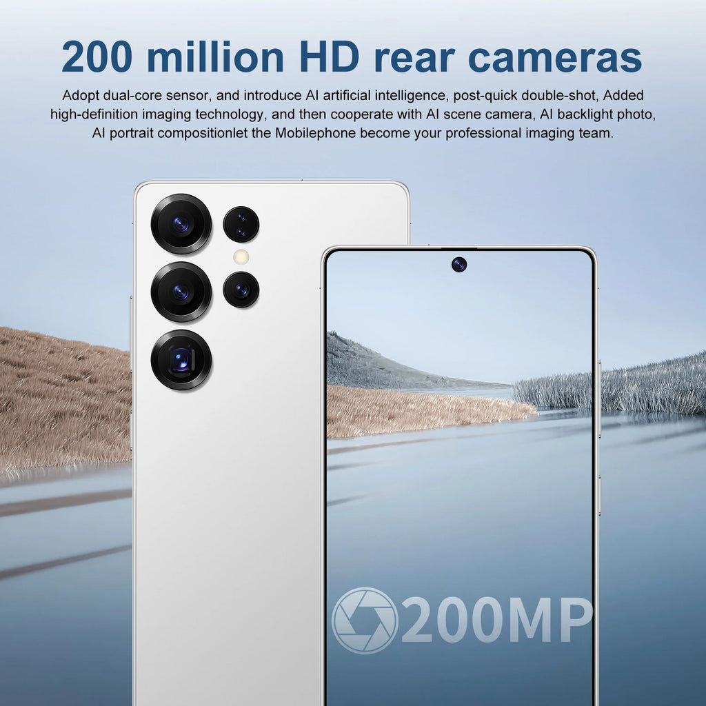 S25 Ultra Smart Android 15 5G Cell Phone with 8000MAH 16GB+1TB Memory Deca Core CPU