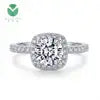 Wholesale Custom Jewelry Pt950 Platinum  Round Cut Lab Grown Diamond Ring IGI Certificate 1ct Fine Jewellery
